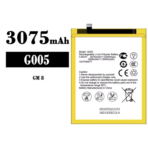 Original new battery G005 for General Mobile GM 8