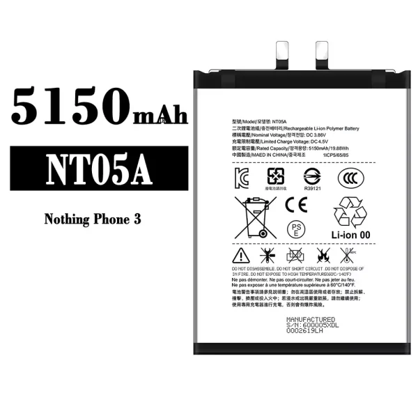 Original new battery NT05a for Nothing Phone 3