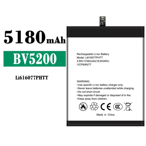 Original new battery Li616077PHTT for Blackview BV5200