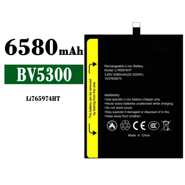 Original new battery Li765974HT for Blackview BV5300