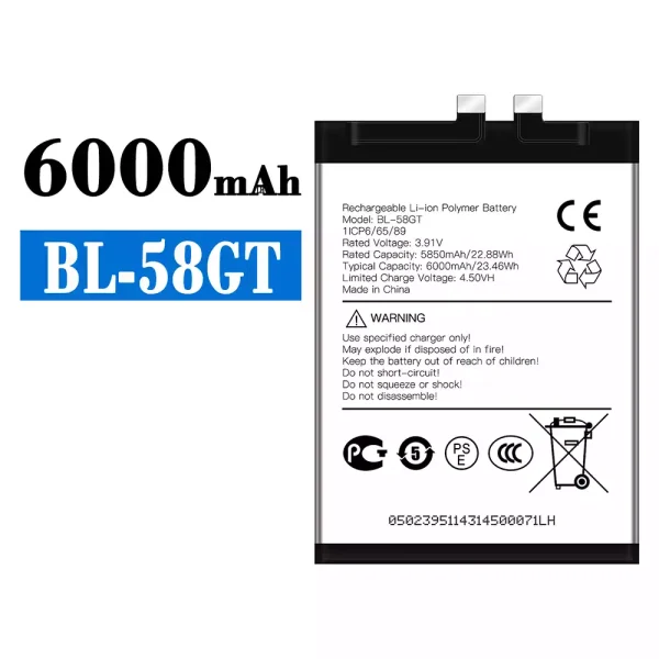 Original new battery BL-58GT for Tecno