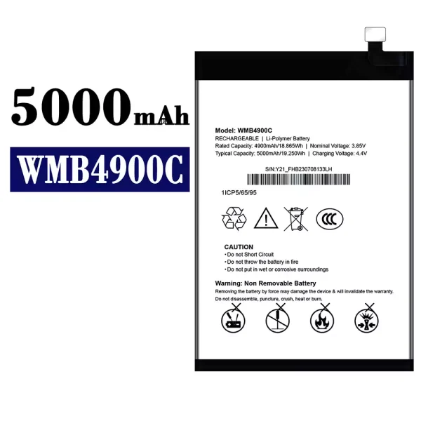 Original new battery WMB4900C for WALTON