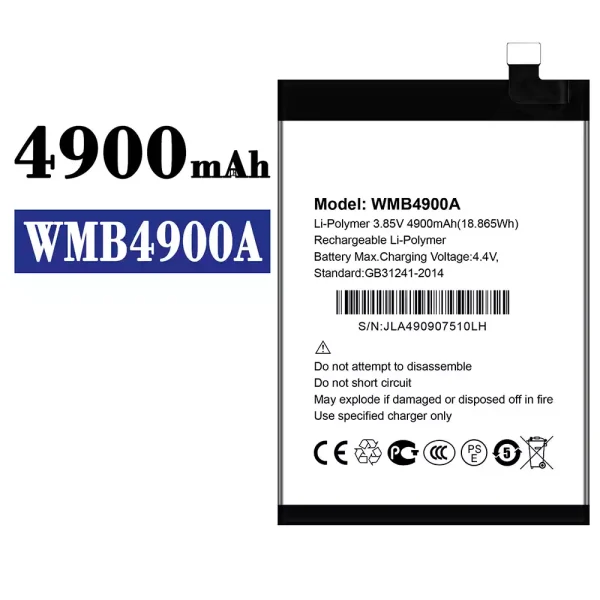 Original new battery WMB4900A for WALTON