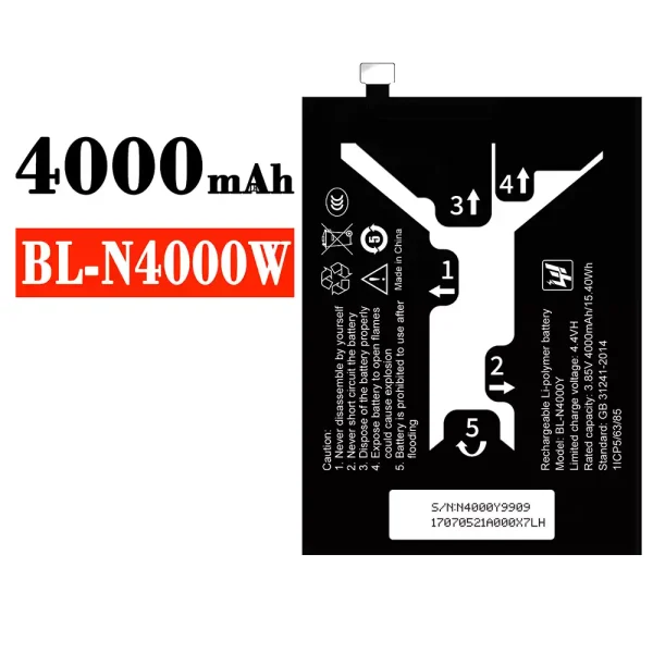 Original new battery BL-N4000W for Gionee