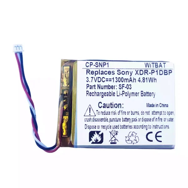 New Bluetooth Headphone battery for Sony XDR-P1DBP,Sony SF-03