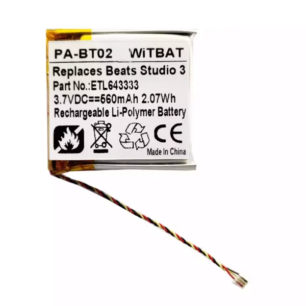 New Bluetooth Headphone battery for Beats Solo Pro Wireless,Studio 2 B0500,Studio 2.0,Studio 3.0,SDHP-P1401