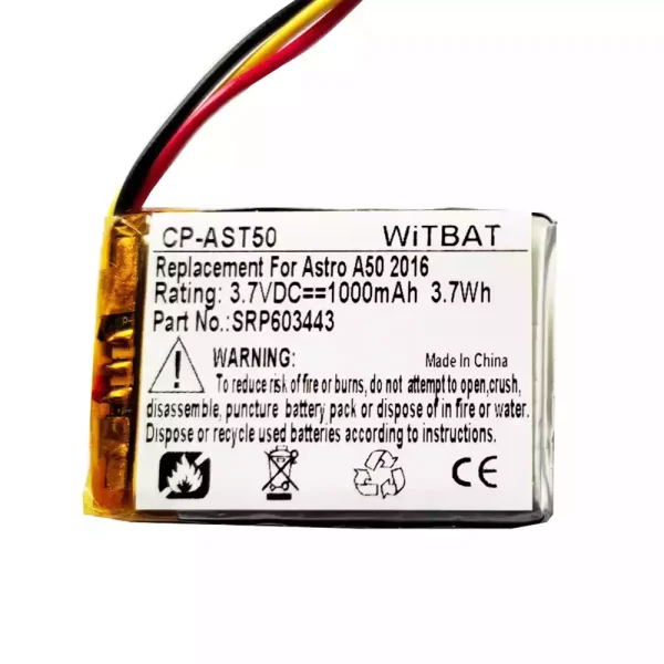 New Bluetooth Headphone battery for Astro A50,Astro A20,Astro A38,HyperX Cloud Core Wireless