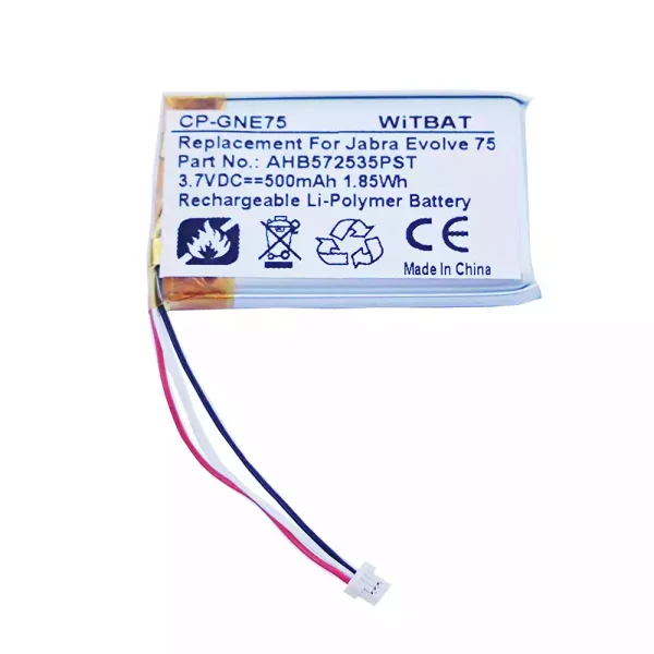 New Bluetooth Headphone battery for Jabra Evolve 75,Evolve 75 UC,Evolve 75 SE,AHB572535PST