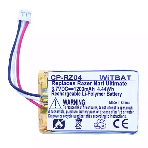 New Bluetooth Headphone battery for Blackshark V2 Pro,Razer Kraken V3 Pro,Kraken BT Kitty Edition,Barracuda X Wireless,JBL Tune 3