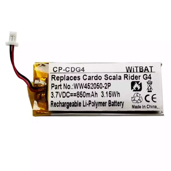 New Bluetooth Headphone battery for Cardo Scala Rider G4,G9,G9X,Schuberth C3