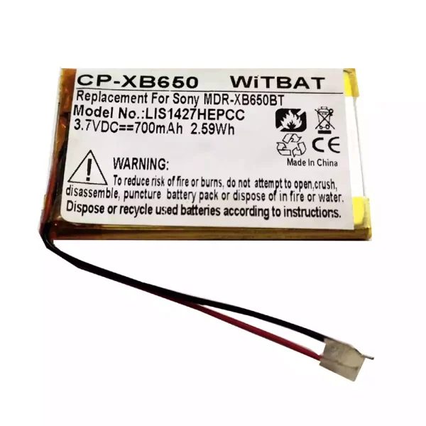 New Bluetooth Headphone battery for Sony LIS1427HEPCC US343450E,1-756-920-32,ZU10192-16005