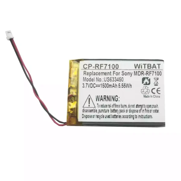 New Bluetooth Headphone battery for Sony BP-HP1200,MDR-DS7000,MDR-RF7000,MDR-RF7100 SL00131-1
