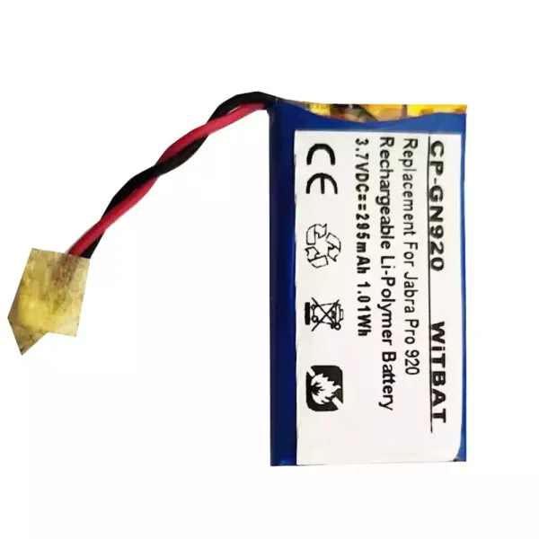 New Bluetooth Headphone battery for Jabra Pro 900,Pro 920,Pro 923,Pro 930,Pro 935,AHB512229PS