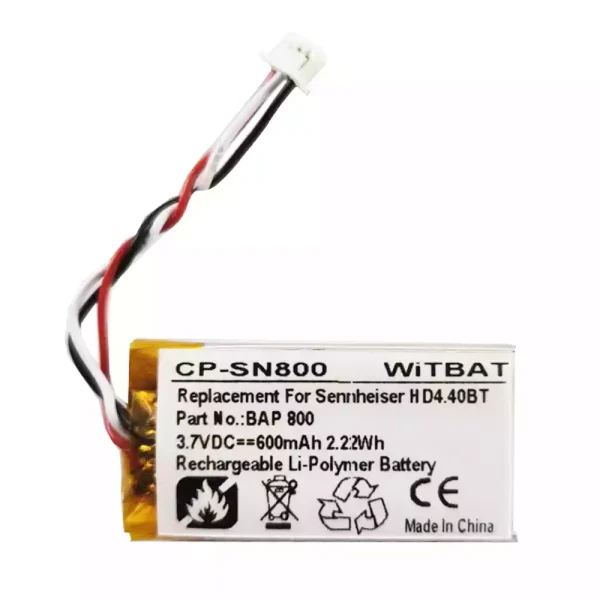 New Bluetooth Headphone battery for Sennheiser BAP 800,AHB571935PCT-03