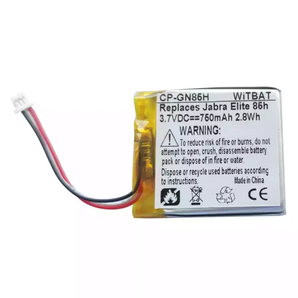 New Bluetooth Headphone battery for Jabra Elite 85h,Jabra Elite 75t,Evolve2 85,PL661935V