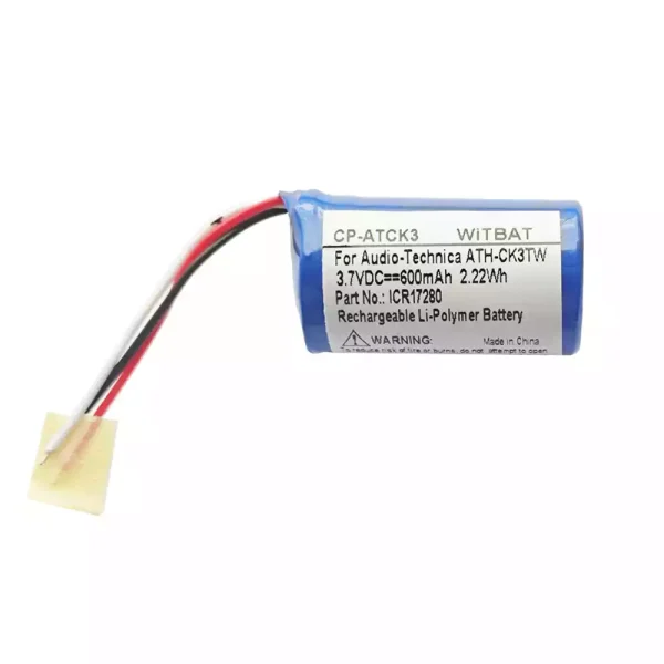 New Bluetooth Headphone battery for Audio-Technica ATH-CK3TW Charging Case,ICR17280