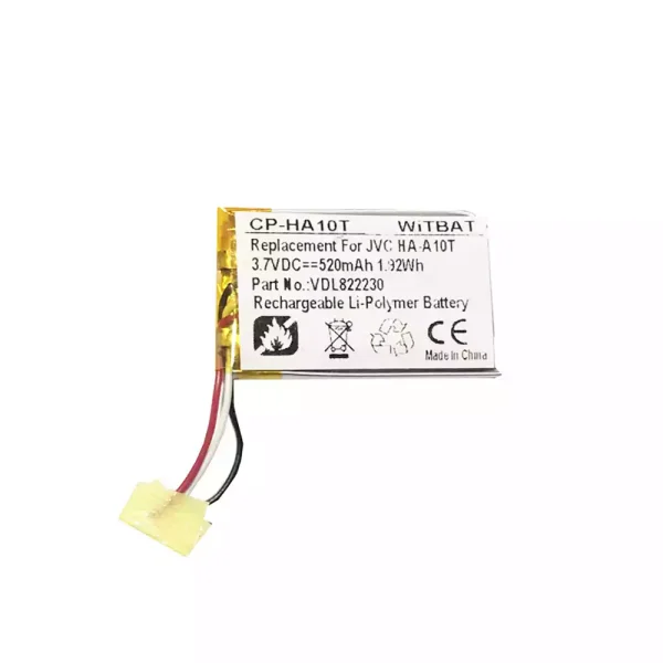 New Bluetooth Headphone battery for JVC HA-A10T True Wireless Bluetooth Earphones Charging Case,VDL822230