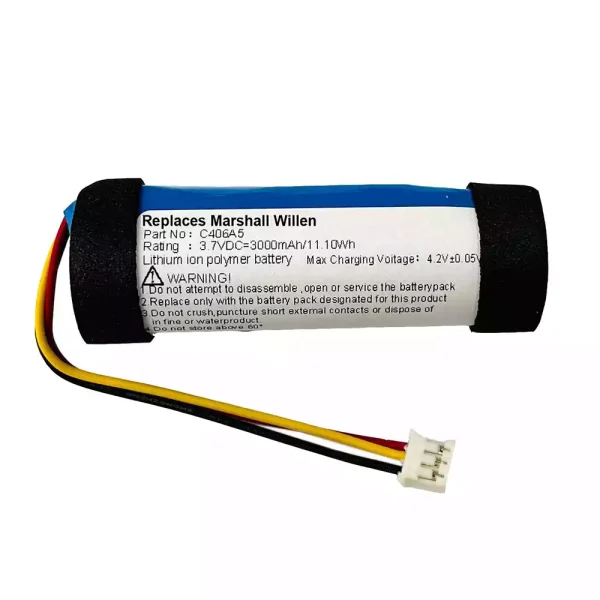New Replacement Bluetooth speaker battery for Marshall Willen,C406A5