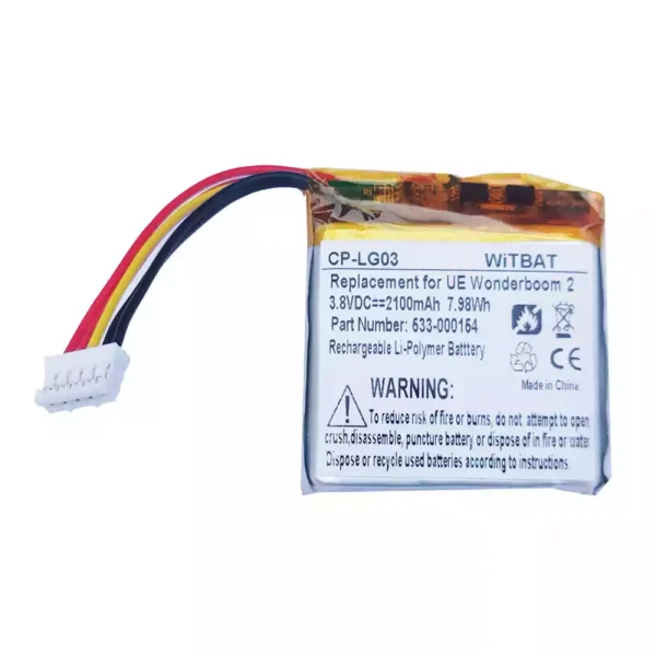 New Replacement Bluetooth speaker battery for Logitech UE Wonderboom 3,Wonderboom 2,SP944643
