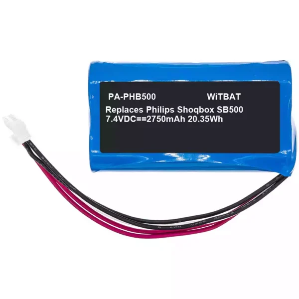 New Replacement Bluetooth speaker battery for Philips ShoqBox SB500
