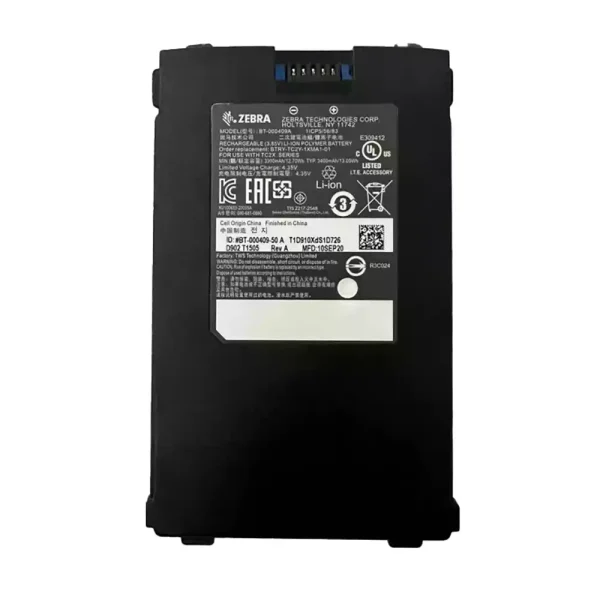 New battery for ZEBRA BT-000409 BT-000409A,ZEBRA TC21 TC26
